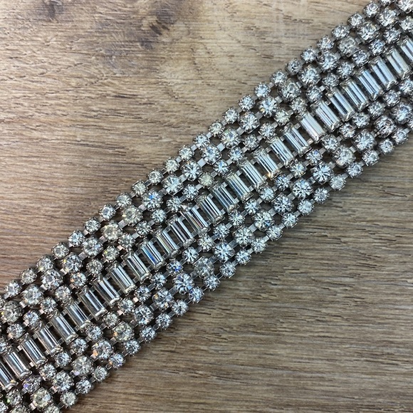 Vintage Hobe Rhinestone Cocktail Bracelet - Picture 5 of 10